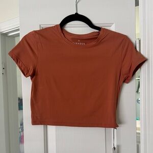 NWT PARAGON Burnt Orange Fitted Crop T-Shirt, medium